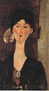 Beatrice Hasting in Front of a Door (mk39) Amedeo Modigliani